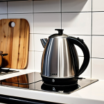 **

Prompt: Durable kitchen appliance, possibly a kettle, leaking due to poor material choice. Focus on the contrast between cheap plastic and high-quality stainless steel elements. Swedish home setting.

**